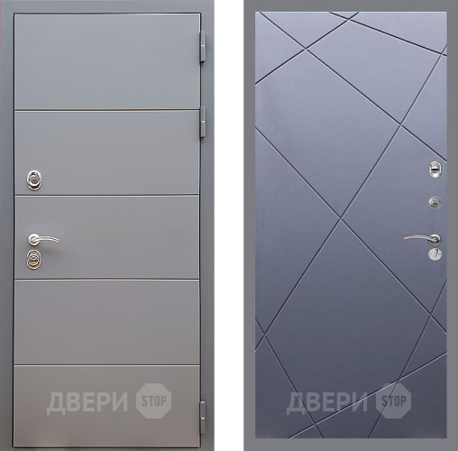Входная металлическая Дверь Стоп АРТ ГРАФИТ ФЛ-291 Силк титан в Можайске