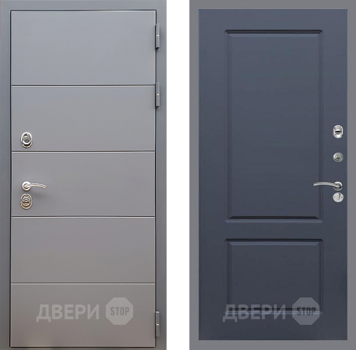 Входная металлическая Дверь Стоп АРТ ГРАФИТ ФЛ-117 Силк титан в Можайске