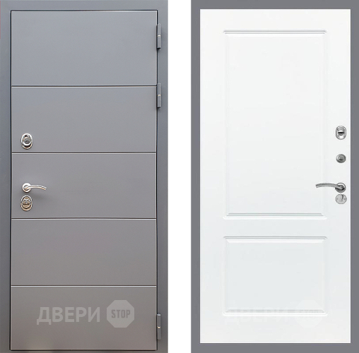 Входная металлическая Дверь Стоп АРТ ГРАФИТ ФЛ-117 Силк Сноу в Можайске