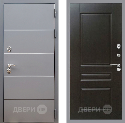 Входная металлическая Дверь Стоп АРТ ГРАФИТ ФЛ-243 Венге в Можайске