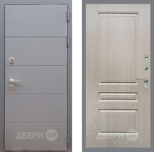 Входная металлическая Дверь Стоп АРТ ГРАФИТ ФЛ-243 Беленый дуб в Можайске
