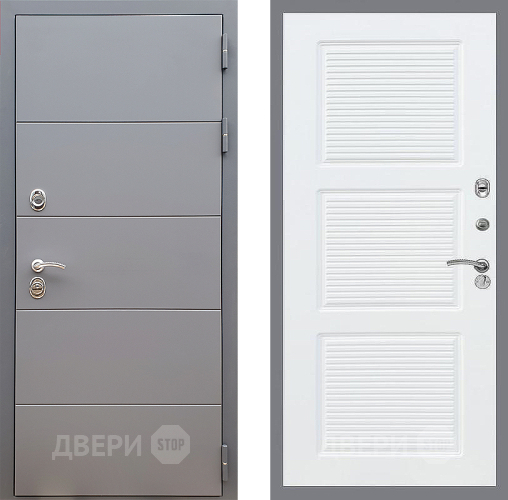 Входная металлическая Дверь Стоп АРТ ГРАФИТ ФЛ-1 Силк Сноу в Можайске
