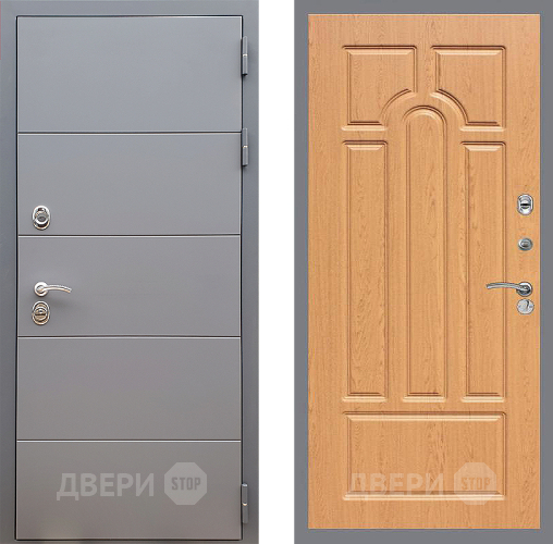 Входная металлическая Дверь Стоп АРТ ГРАФИТ ФЛ-58 Дуб в Можайске