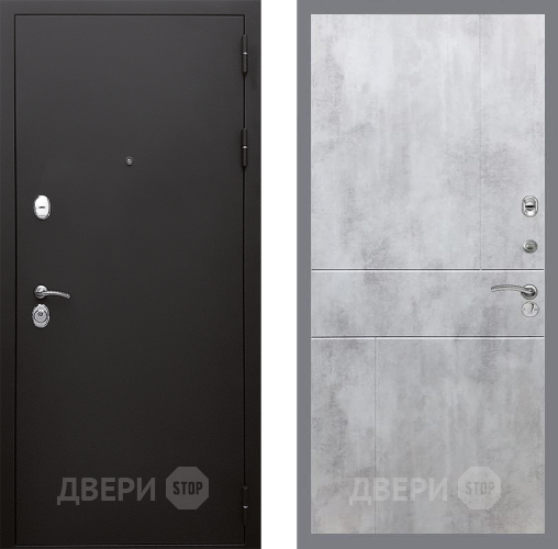 Входная металлическая Дверь Стоп КЛАССИК Шагрень ФЛ-290 Бетон светлый в Можайске