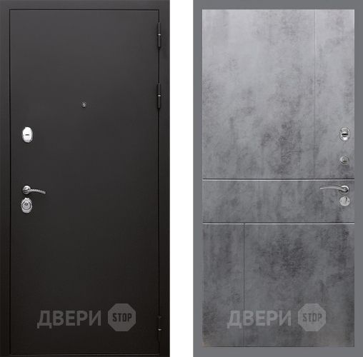 Входная металлическая Дверь Стоп КЛАССИК Шагрень ФЛ-290 Бетон темный в Можайске