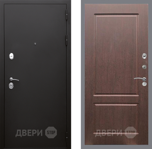 Входная металлическая Дверь Стоп КЛАССИК Шагрень ФЛ-117 Орех премиум в Можайске