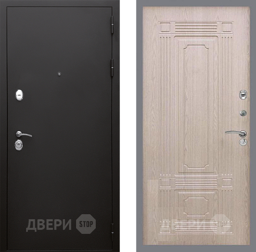 Входная металлическая Дверь Стоп КЛАССИК Шагрень ФЛ-2 Беленый дуб в Можайске