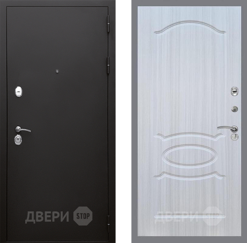 Входная металлическая Дверь Стоп КЛАССИК Шагрень ФЛ-128 Сандал белый в Можайске