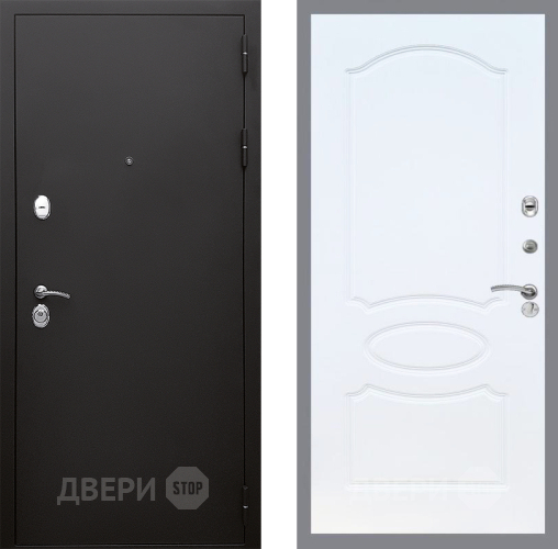 Входная металлическая Дверь Стоп КЛАССИК Шагрень ФЛ-128 Белый ясень в Можайске