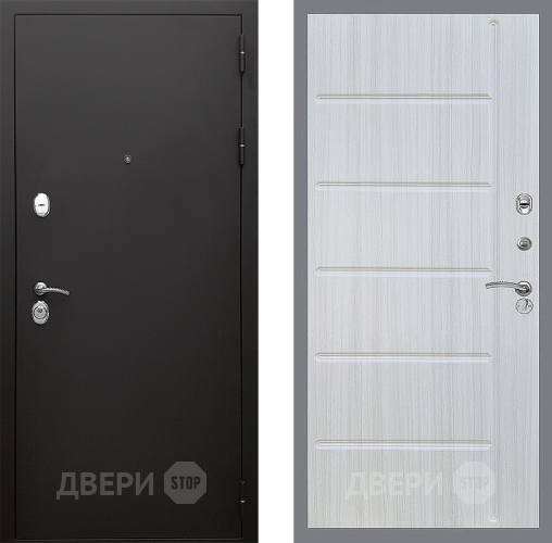 Входная металлическая Дверь Стоп КЛАССИК Шагрень ФЛ-102 Сандал белый в Можайске
