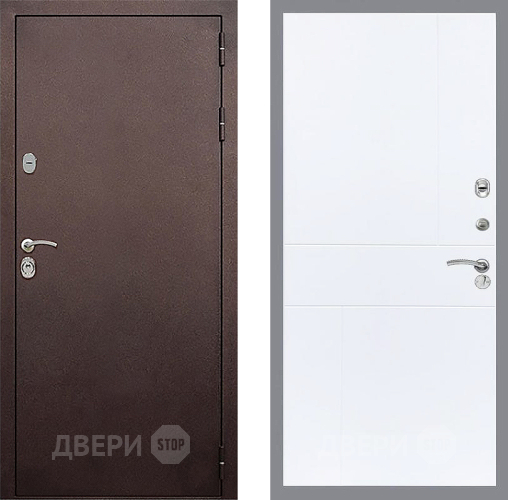 Входная металлическая Дверь Стоп КЛАССИК Медь ФЛ-290 Силк Сноу в Можайске
