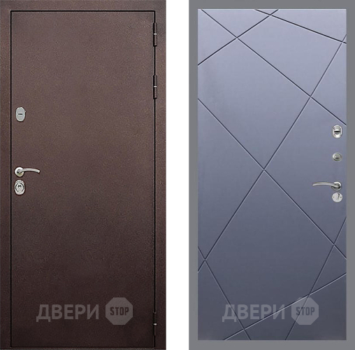 Входная металлическая Дверь Стоп КЛАССИК Медь ФЛ-291 Силк титан в Можайске