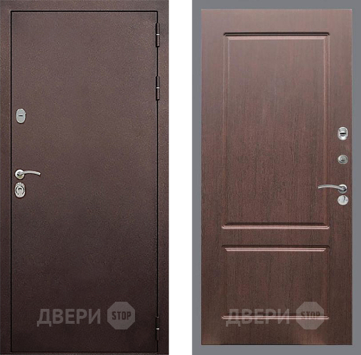 Входная металлическая Дверь Стоп КЛАССИК Медь ФЛ-117 Орех премиум в Можайске