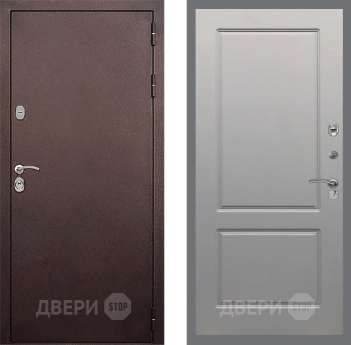 Входная металлическая Дверь Стоп КЛАССИК Медь ФЛ-117 Грей софт в Можайске