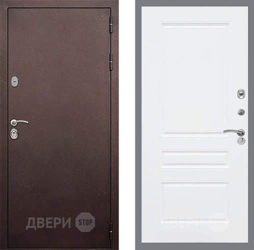 Входная металлическая Дверь Стоп КЛАССИК Медь ФЛ-243 Силк Сноу в Можайске