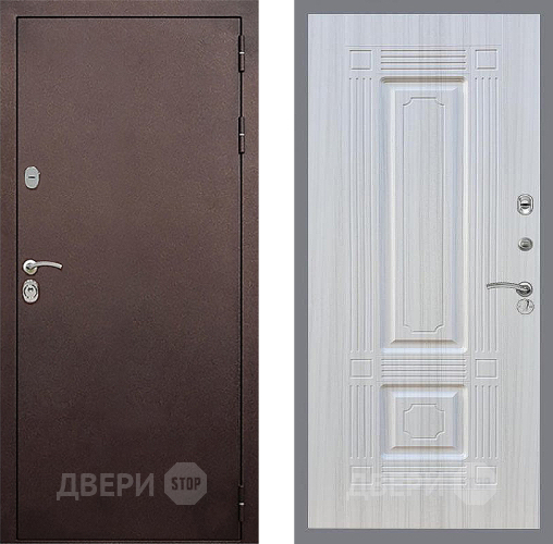 Входная металлическая Дверь Стоп КЛАССИК Медь ФЛ-2 Сандал белый в Можайске