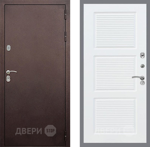 Входная металлическая Дверь Стоп КЛАССИК Медь ФЛ-1 Силк Сноу в Можайске