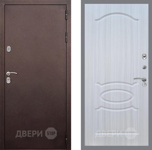 Входная металлическая Дверь Стоп КЛАССИК Медь ФЛ-128 Сандал белый в Можайске