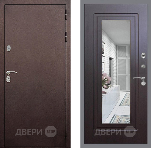 Дверь Стоп КЛАССИК Медь Зеркало ФЛ-120 Венге в Можайске
