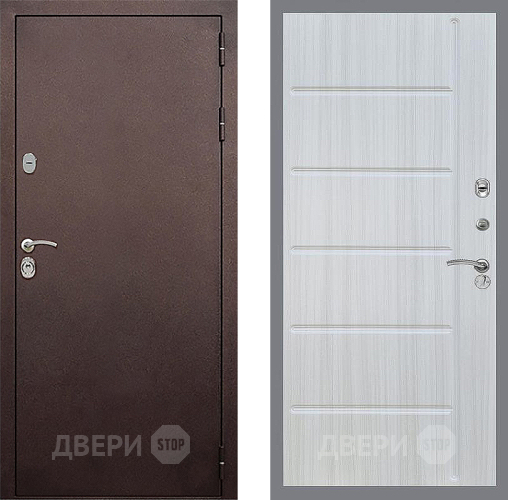 Входная металлическая Дверь Стоп КЛАССИК Медь ФЛ-102 Сандал белый в Можайске