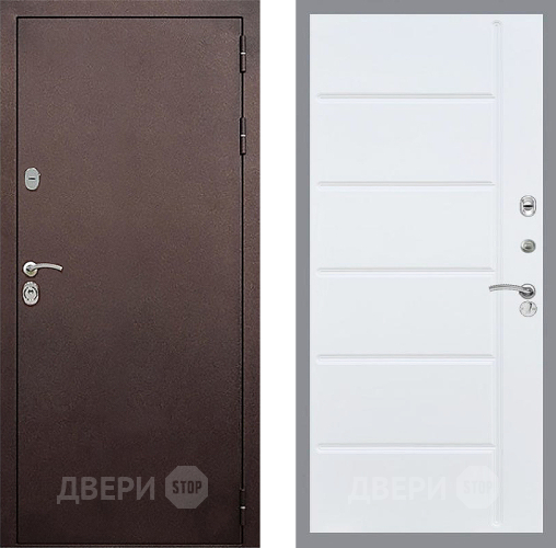 Дверь Стоп КЛАССИК Медь ФЛ-102 Белый ясень в Можайске