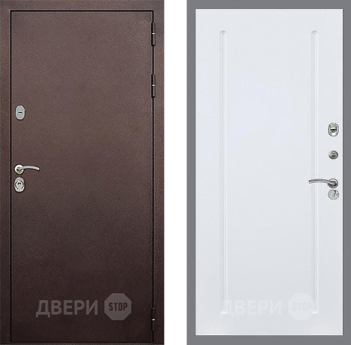 Входная металлическая Дверь Стоп КЛАССИК Медь ФЛ-68 Силк Сноу в Можайске