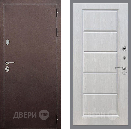Входная металлическая Дверь Стоп КЛАССИК Медь ФЛ-39 Лиственница беж в Можайске