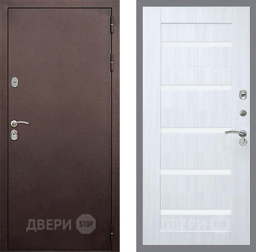 Входная металлическая Дверь Стоп КЛАССИК Медь СБ-14 Сандал белый в Можайске