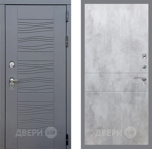 Входная металлическая Дверь Стоп СКАНДИ ФЛ-290 Бетон светлый в Можайске
