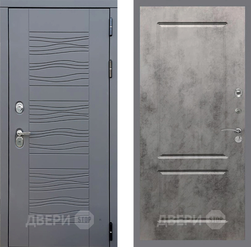 Входная металлическая Дверь Стоп СКАНДИ ФЛ-117 Бетон темный в Можайске