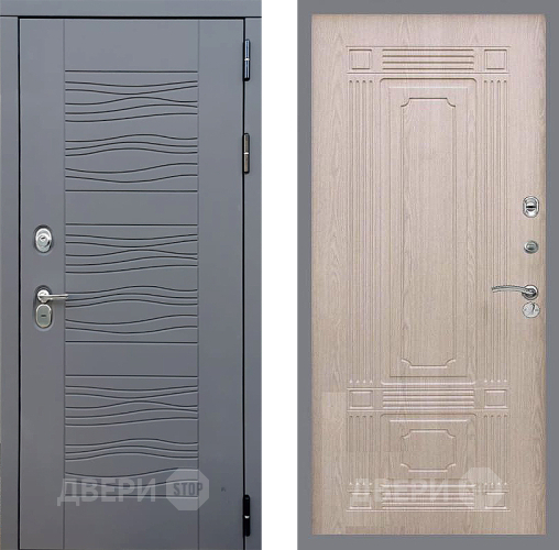 Входная металлическая Дверь Стоп СКАНДИ ФЛ-2 Беленый дуб в Можайске