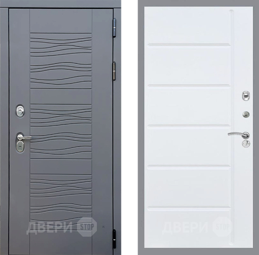 Входная металлическая Дверь Стоп СКАНДИ ФЛ-102 Белый ясень в Можайске