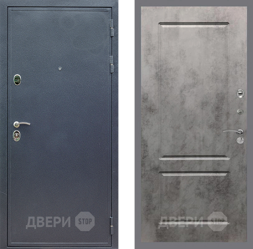 Входная металлическая Дверь Стоп СИЛЬВЕР ФЛ-117 Бетон темный в Можайске