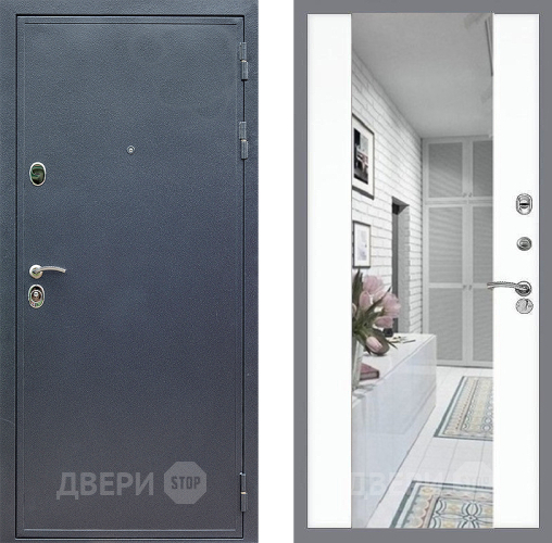 Входная металлическая Дверь Стоп СИЛЬВЕР Зеркало СБ-16 Силк Сноу в Можайске