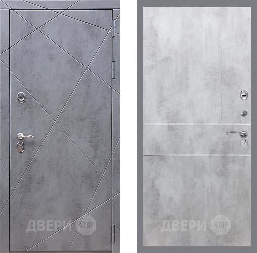Входная металлическая Дверь Стоп Лучи ФЛ-290 Бетон светлый в Можайске