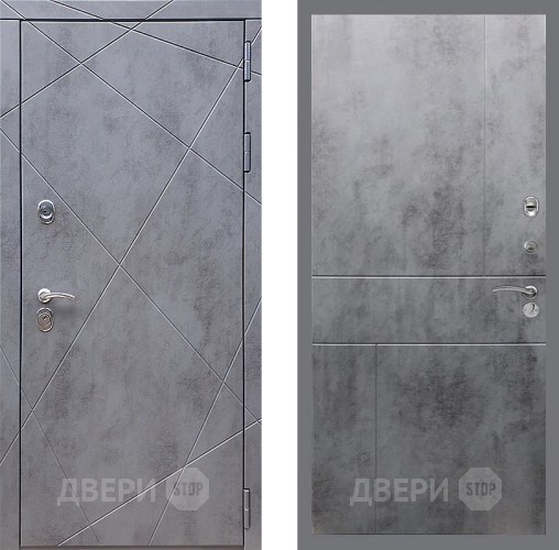 Входная металлическая Дверь Стоп Лучи ФЛ-290 Бетон темный в Можайске
