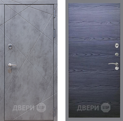 Входная металлическая Дверь Стоп Лучи Гладкая Дуб тангенальный черный в Можайске