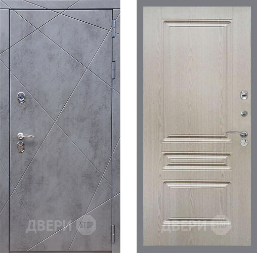 Входная металлическая Дверь Стоп Лучи ФЛ-243 Беленый дуб в Можайске