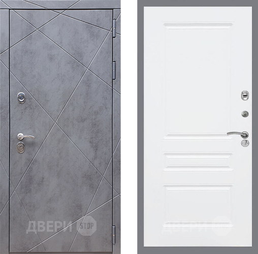 Входная металлическая Дверь Стоп Лучи ФЛ-243 Силк Сноу в Можайске