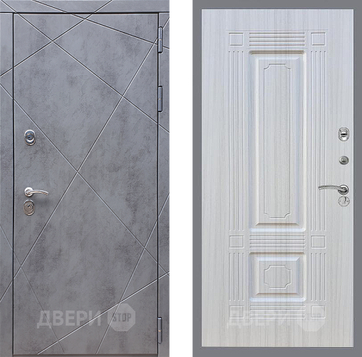 Входная металлическая Дверь Стоп Лучи ФЛ-2 Сандал белый в Можайске