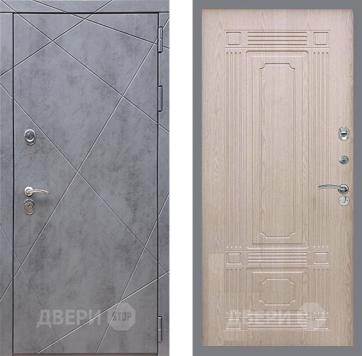 Входная металлическая Дверь Стоп Лучи ФЛ-2 Беленый дуб в Можайске