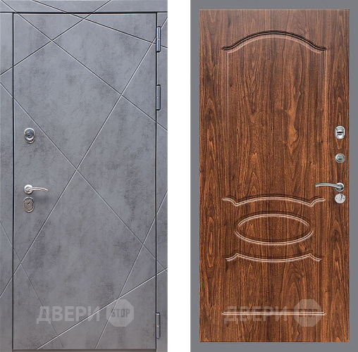 Входная металлическая Дверь Стоп Лучи ФЛ-128 орех тисненый в Можайске