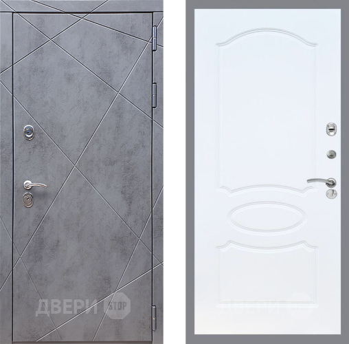 Входная металлическая Дверь Стоп Лучи ФЛ-128 Белый ясень в Можайске