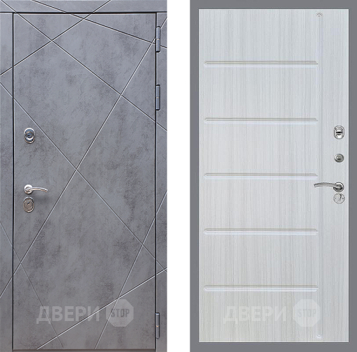 Входная металлическая Дверь Стоп Лучи ФЛ-102 Сандал белый в Можайске