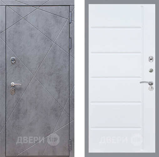 Входная металлическая Дверь Стоп Лучи ФЛ-102 Белый ясень в Можайске