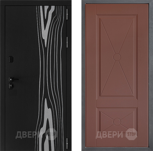 Входная металлическая Дверь Дверной континент ДК-12 ФЛ-617 Ясень шоколадный в Можайске