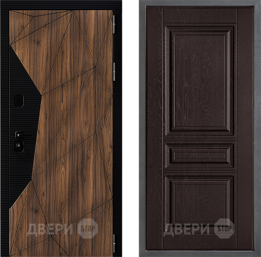 Входная металлическая Дверь Дверной континент ДК-11 ФЛ-243 Дуб шоколадный в Можайске