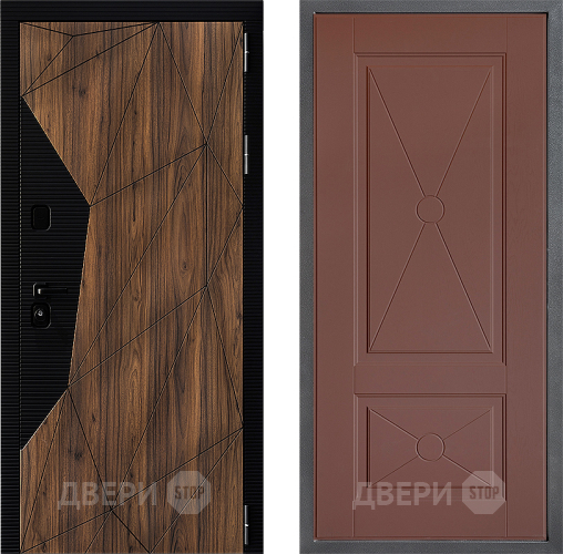 Входная металлическая Дверь Дверной континент ДК-11 ФЛ-617 Ясень шоколадный в Можайске