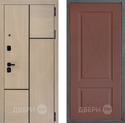 Входная металлическая Дверь Дверной континент ДК-14 ФЛ-617 Ясень шоколадный в Можайске