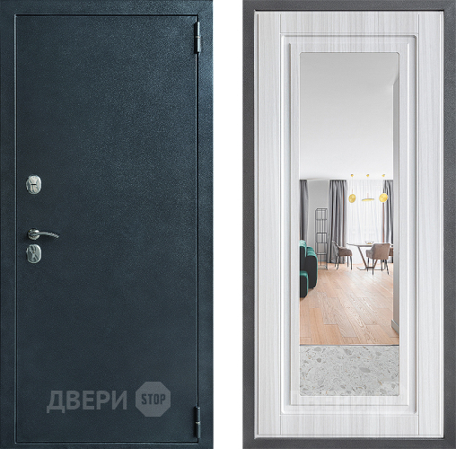Дверь Дверной континент ДК-70 Дизайн ФЛЗ Зеркало Сандал белый в Можайске